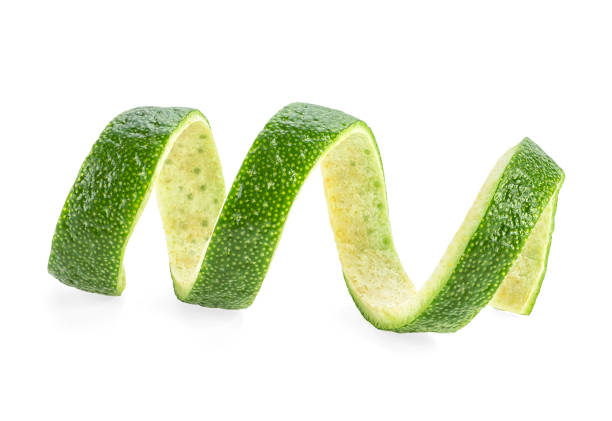 istock Fresh lime peel isolated on a white background. Healthy food. 1159210272