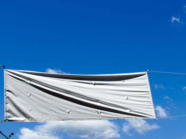 istock Promotional banner high above, blue sky and clouds summer time 1159210375