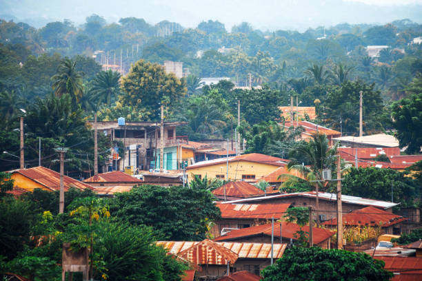 istock African town. Dassa-Zoume, Benin 1159212616