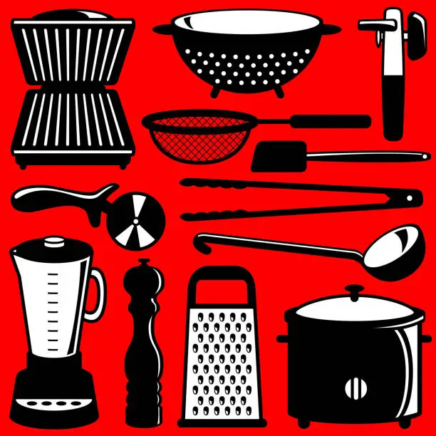 Vector illustration of Cooking Tools