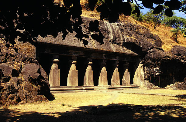 Elephanta Caves are a UNESCO World Heritage Site and a collection of cave temples predominantly dedicated to the Hindu god Shiva. They are located on Elephanta Island, or Gharapuri (literally \