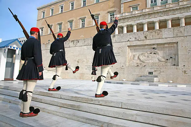 Photo of Greek Tomb of the Unknown Soldier guards