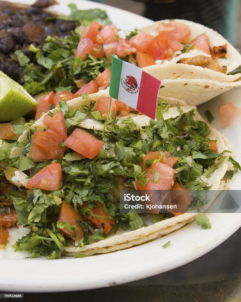 Tacos de Style mexicain avec drapeau - Photo de Aliments et boissons libre de droits