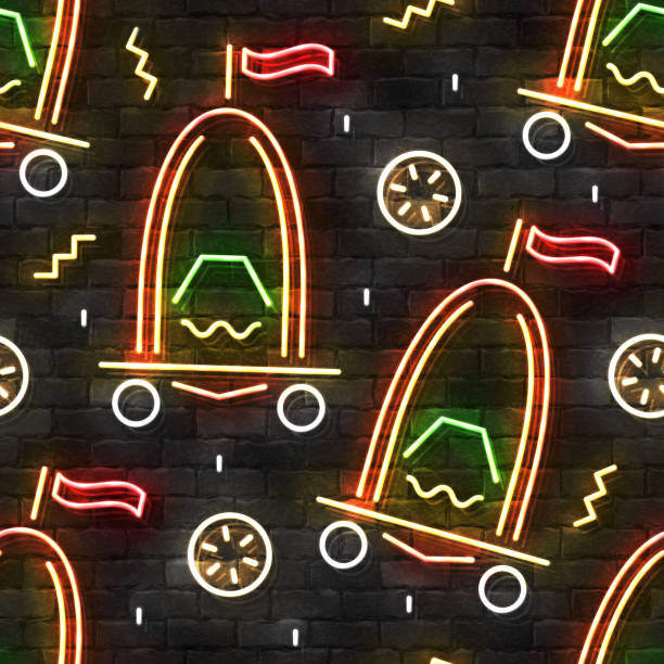 Vector realistic isolated neon sign of Ratha Yatra on a wall seamless pattern for template website decoration and wallpaper covering. Concept of Happy Jagannath Festival. Vector realistic isolated neon sign of Ratha Yatra on a wall seamless pattern for template website decoration and wallpaper covering. Concept of Happy Jagannath Festival. Odisha Day or Utkal Divas stock illustrations