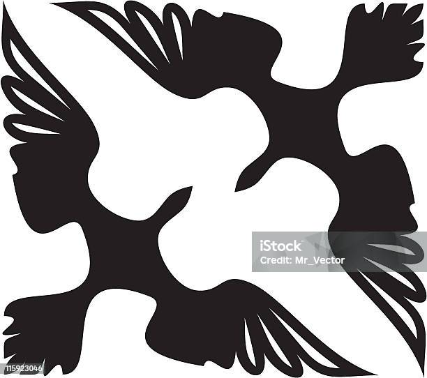 Вектор Угловой Украшениеbirds — стоковая векторная графика и другие изображения на тему Антиквариат - Антиквариат, Векторная графика, Викторианский стиль