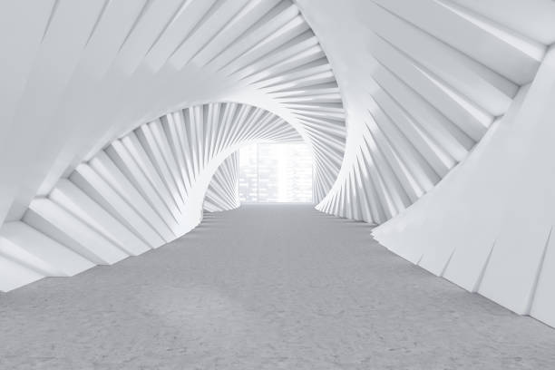 istock Empty futuristic hall of office building 1159231993
