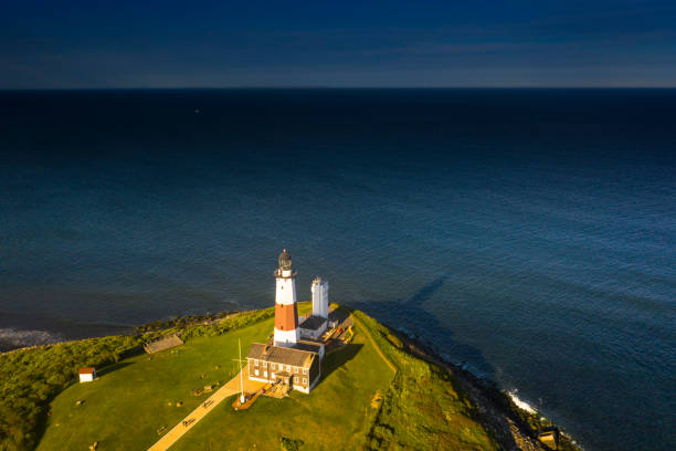 farol de mountauk - montauk lighthouse - fotografias e filmes do acervo