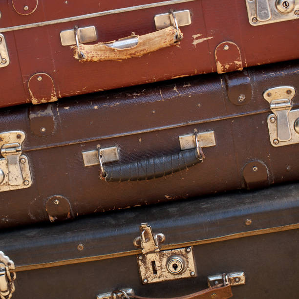 istock old leather suitcases for joyful and fun travel 1159236725