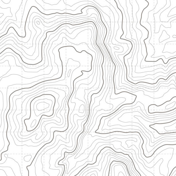 topographische karte. geographische lagelinien, kartographie kontur linie natur wege relief textur bild. mapping-rastervektorkonzept - outline path stock-grafiken, -clipart, -cartoons und -symbole