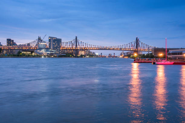 istock Queensboro bridge panorama at sunset 1159238890
