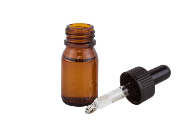 istock Glass bottles with glass droppers solated on white background 1159239704