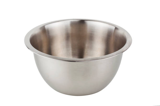 istock Stainless steel mixing bowl isolated on white background 1159239962