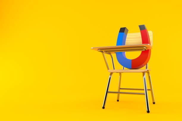 istock Horseshoe magnet on school chair 1159241752