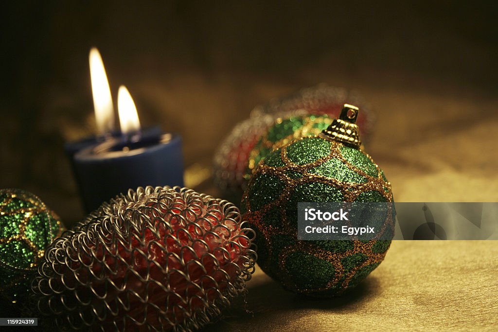 Palle di Natale & candele - Foto stock royalty-free di Amore