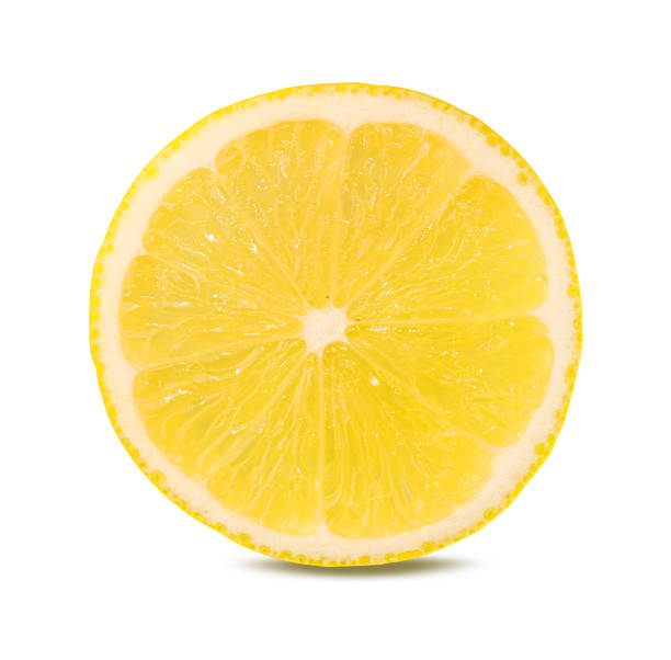 istock Lemon slices isolated on white background with clipping path 1159246742