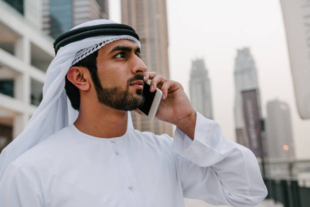istock Young Emirati man on phone 1159250900