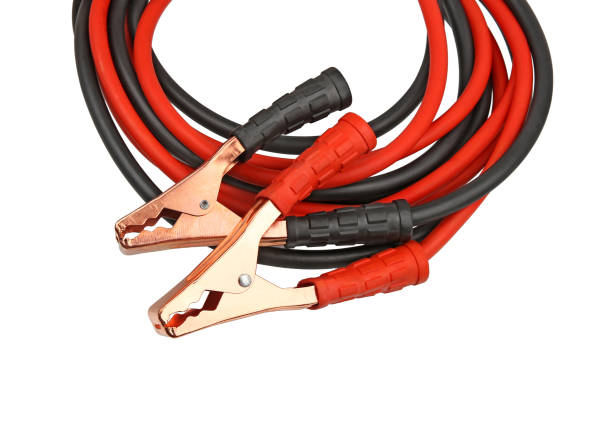 istock Jumper cable . Cable for car battery. Power supply wire. 1159255579