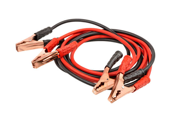 istock Jumper cable . Cable for car battery. Power supply wire. 1159255603