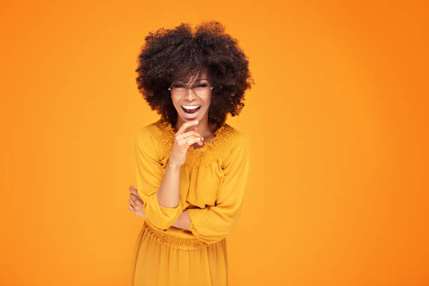 istock Happy afro woman with beautiful smile. 1159256656