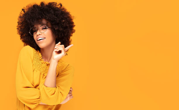 istock Happy afro woman with beautiful smile. 1159259426