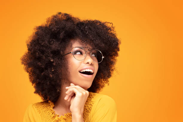 istock Happy afro woman with beautiful smile. 1159259454