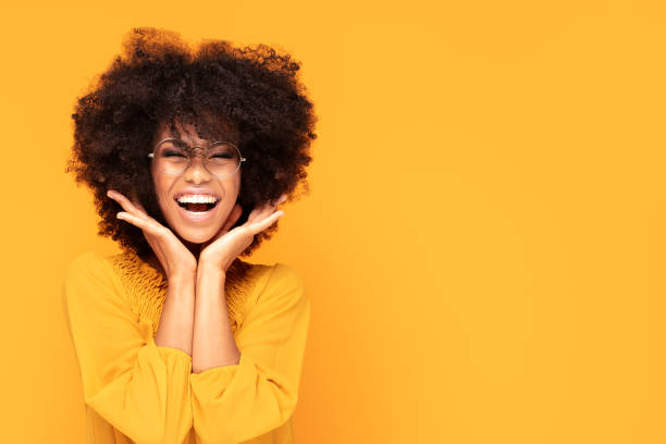 istock Happy afro woman with beautiful smile. 1159259641