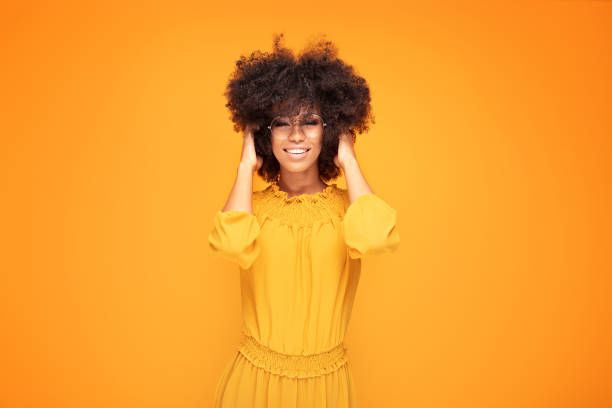 istock Happy afro woman with beautiful smile. 1159259698