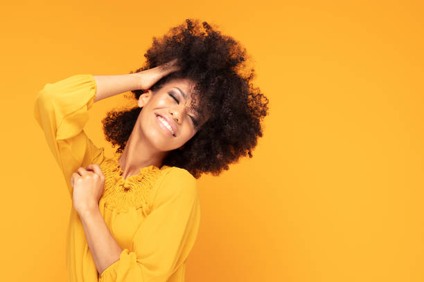 istock Happy afro woman with beautiful smile. 1159259837