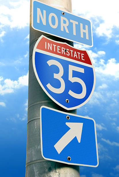 Interstate 35: San Antonio to Twin Cities, Minnesota stock photo
