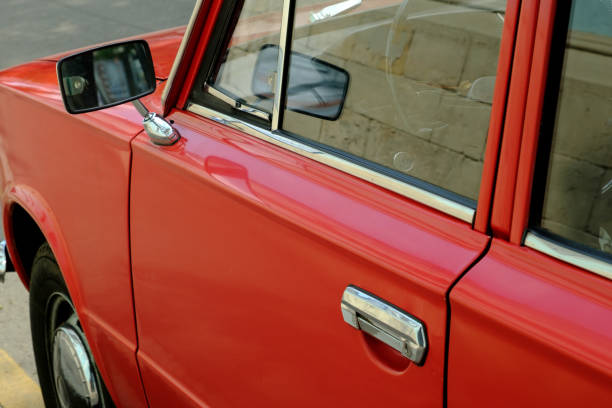 istock red vintage car 80s age 1159273133