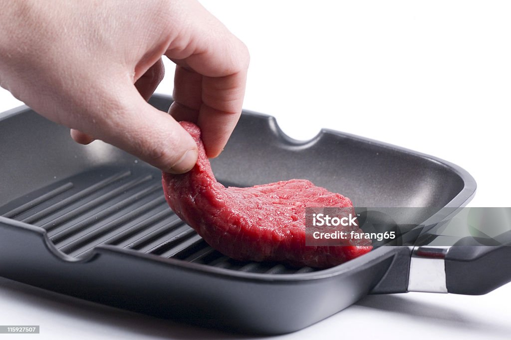 Grillen Sie ein steak - Lizenzfrei Metzgerei Stock-Foto