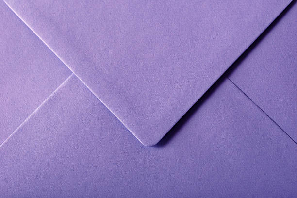 purple envelope stock photo