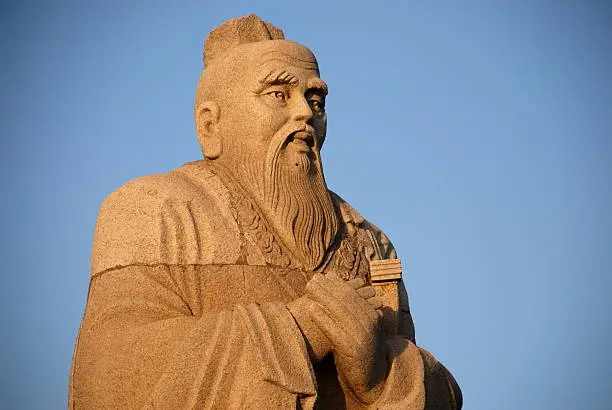 This photo is of a statue that is in Yueyang, China which sits on the shore of the Dongting Lake.