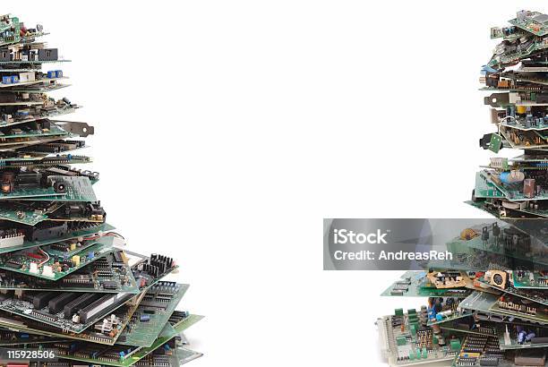 Bunches Of Computer Hardware Stock Photo - Download Image Now - Electronics Industry, Electrical Equipment, Recycling