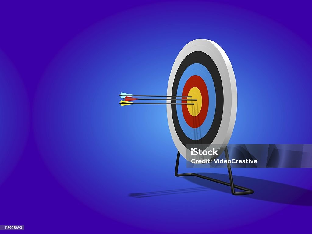 Bullseye rendu 3D - Photo de Centre de la cible libre de droits