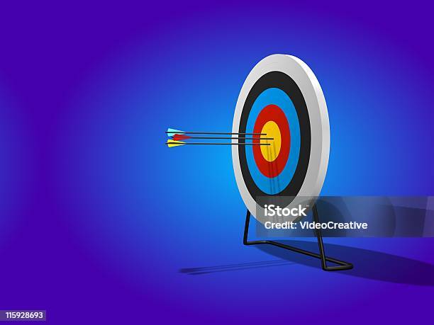 Photo libre de droit de Bullseye Rendu 3d banque d'images et plus d'images libres de droit de Centre de la cible - Centre de la cible, Cercle, Cible - Matériel de sport