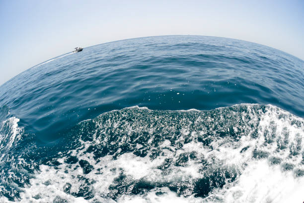 istock Waves that the ship leaves behind in the sea 1159288060
