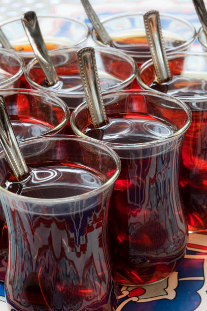 istock Turkish tea in glass cups. 1159288259
