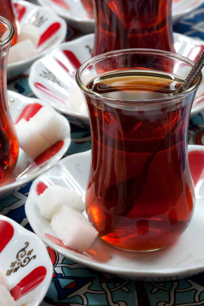 istock Turkish tea in glass cups. 1159288788