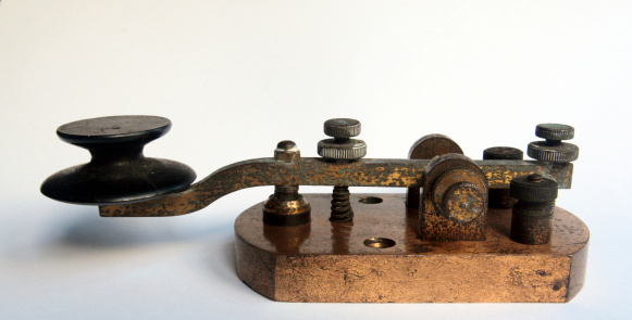 Morse Code Tapping Machine Ww1 Morse Code Key Tapper Stock Photo - Download Image Now - Telegraph ...