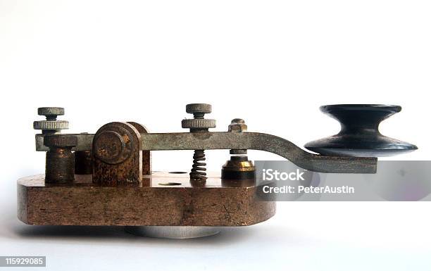 Ww1 Morse Code Key Tapper Gap View Stock Photo - Download Image Now - Telegraph Machine, Old-fashioned, Retro Style