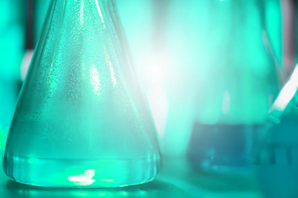 Biofuel research process in laboratory, Microalgae Photobioreactor for alternative energy innovation in Renewable Energy Laboratory