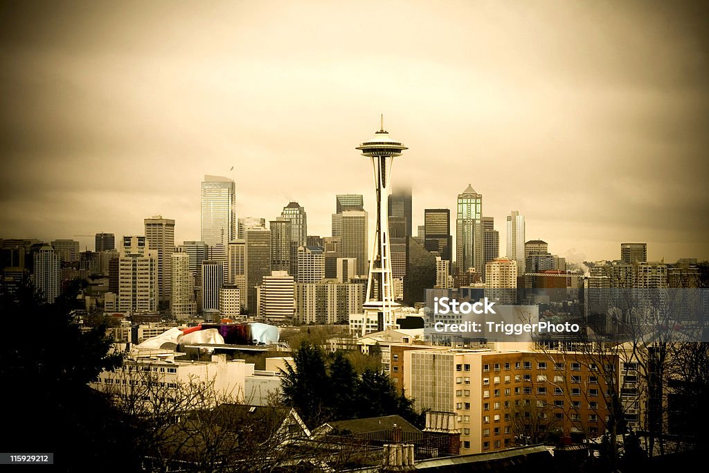 Skyline von Seattle - Lizenzfrei Architektur Stock-Foto