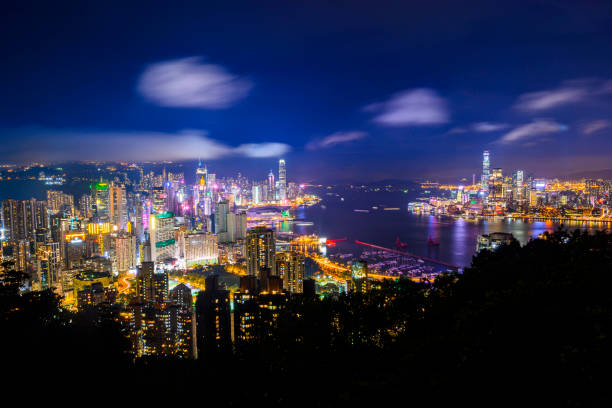istock Stunning Light show in Hong Kong 1159292357