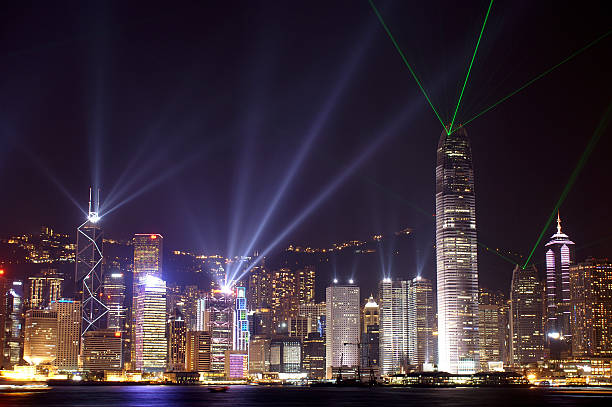 Festival de luzes de Hong Kong - fotografia de stock