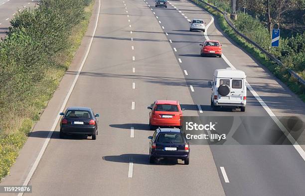 Tailgating On A Threelane Autobahn Stock Photo - Download Image Now - Car, Tailgating, Overtaking