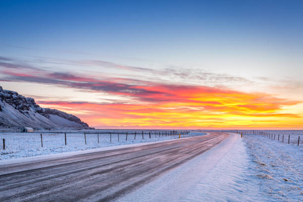 istock Winter sunrise on Hringvegur in Iceland 1159299786