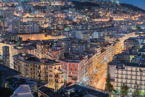 istock Night view of Naples city 1159302886