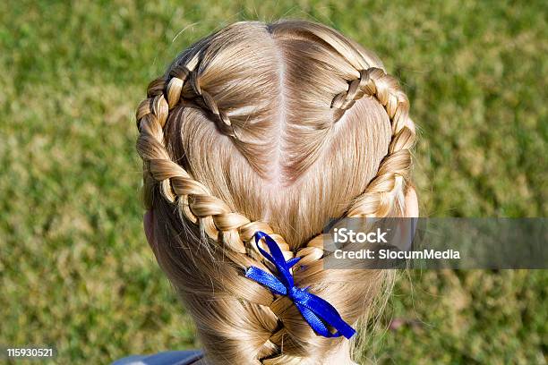 Braided Heart Stock Photo - Download Image Now - Braided Hair, Child, Heart Shape