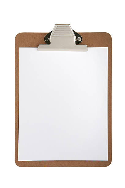 istock Office style clipboard holding blank white paper 115930770
